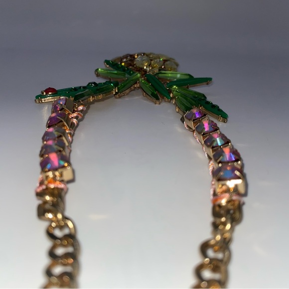 Betsey Johnson Rhinestone Pineapple Necklace - Picture 6 of 6